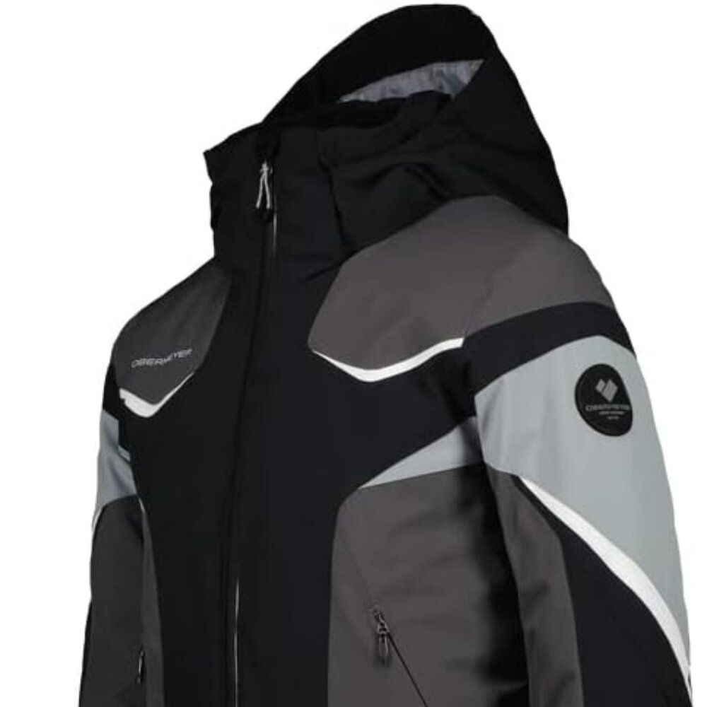 New without Tag Obermeyer Kids Mach 13 Winter Jacket Black Grey